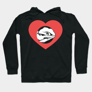 Cute Heart & Bearded Dragon Hoodie